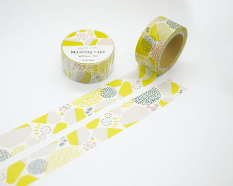 Papier Platz nocogou - Yellow Stonewall Washi Tape