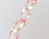 Pink Square Gold Foil Washi Tape