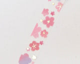 Pink Sakura Gold Foil Washi Tape