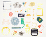 Gold Foil Everyday Life Paper Stickers