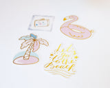 Gold Foil Summer Paper Stickers