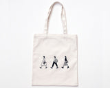 Travel Girl Zippered Canvas Tote Bag